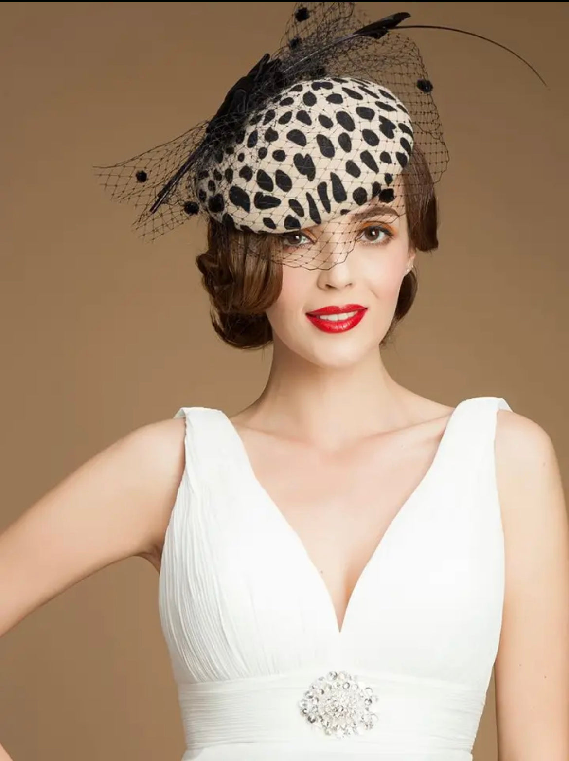 GurlFly Leopard Derby Fascinator