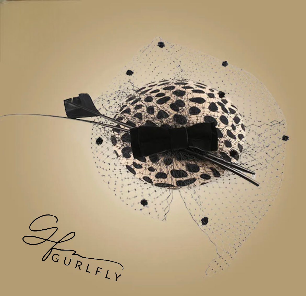 GurlFly Leopard Derby Fascinator