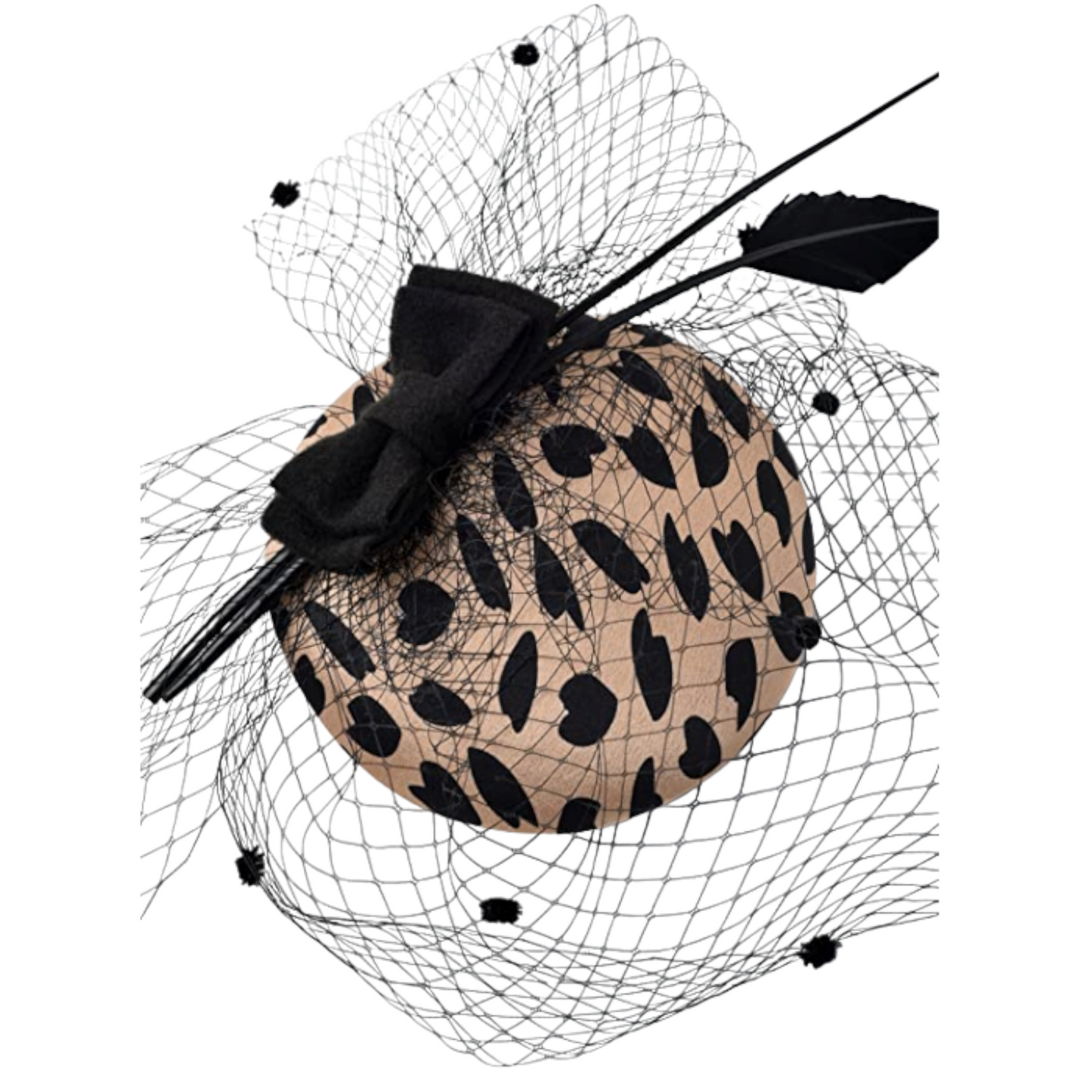 GurlFly Leopard Derby Fascinator