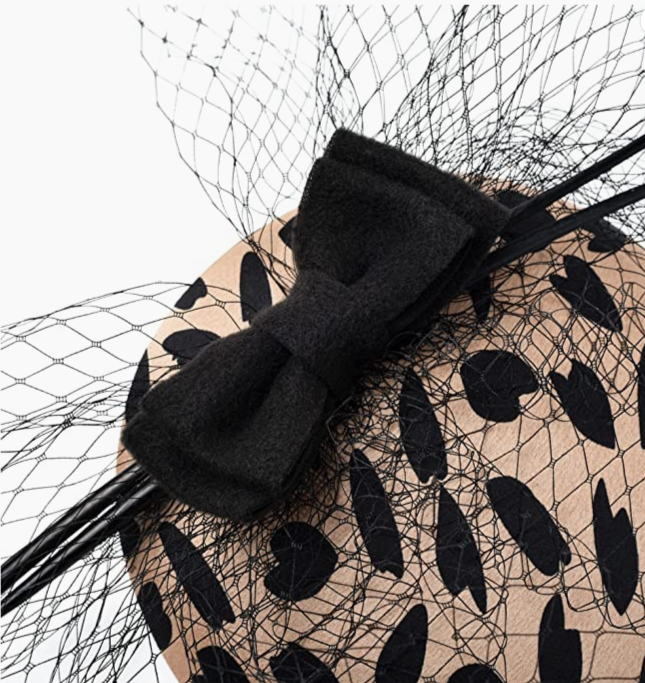 GurlFly Leopard Derby Fascinator
